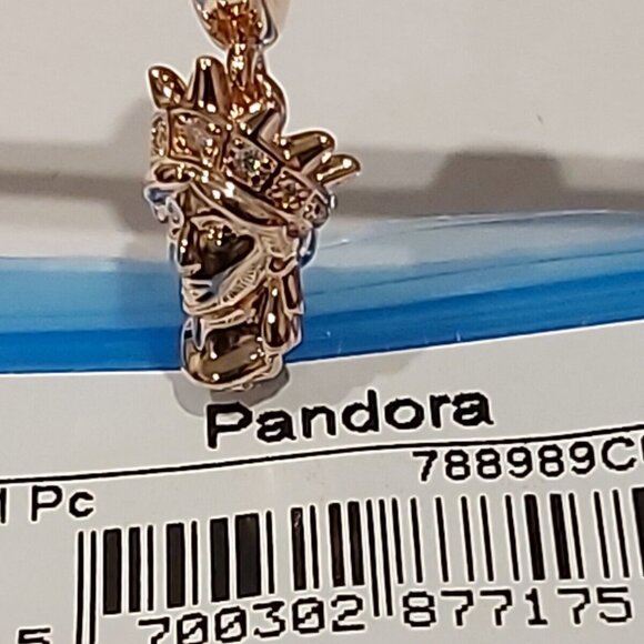 Pandora *RETIRED* Rose ™ Statue of Liberty Dangle Travel Charm w/cz's 788989C01 - Picture 2 of 14